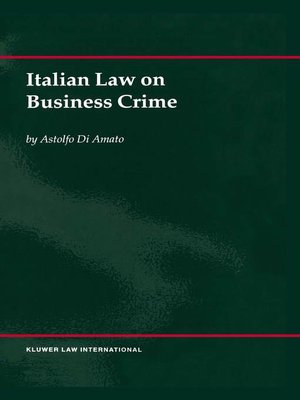 cover image of Italian Law on Business Crime